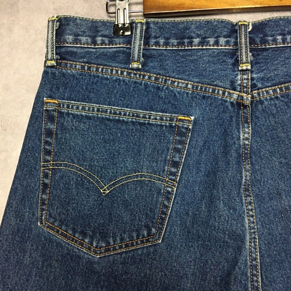 Levis Mens 505 Regular‎ Fit Blue Jeans size 38x28 Cotton Denim Pants Zipper Fly - Picture 9 of 16